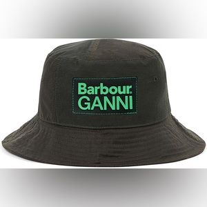 NWT GANNI x Barbour Waxed Bucket Hat M/L